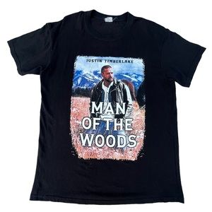 Justin Timberlake Man of The Woods Music Tour Black Graphic T-shirt